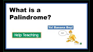 What is a Palindrome  Vocabulary Lesson [upl. by Llerrehs]