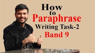 How to Paraphrase quotWriting Task2quot Band9  SHAFINS  From SHAFINS Books [upl. by Filia]