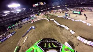 GoPro HD Ryan Villopoto Main Event 2014 Monster Energy Supercross from Oakland [upl. by Arahsal398]