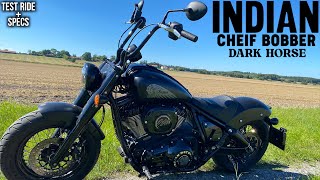 Indian Chief Bobber Dark Horse Test Ride and Specs [upl. by Grunberg]