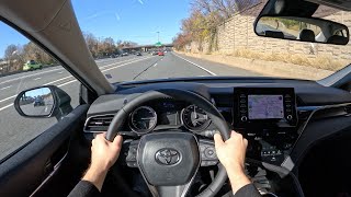 2024 Toyota Camry Hybrid SE Nightshade  POV Test Drive  060 [upl. by Llemej]