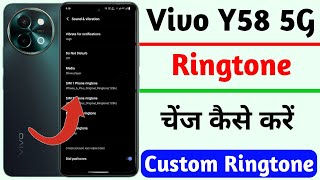 ringtone changer setting on vivo y58  vivo y58 custom ringtone set kaise kare  vivo y58 [upl. by Newmark]