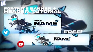 How To Make A FREE Fortnite Youtube Banner  Twitter Header Without Photoshop Pixlr Tutorial [upl. by Oicnedif]