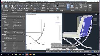 Chair in autocad  Autocad 3d Modelling [upl. by Yehudi]