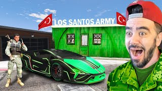 FRANKLIN SÜPER ASKER ARABASI YAPTI  GTA 5 MODS [upl. by Eelsel]