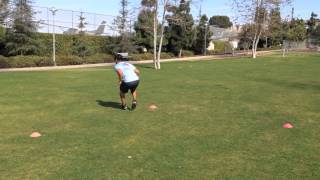 Agility Drills 3 Cone w Shuffles to Back Pedal  Sweat City Athletic Performance Training [upl. by Maria814]