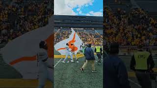 Texas “planted” the Longhorns flag on the Block M at the Big House [upl. by Ariuqahs]