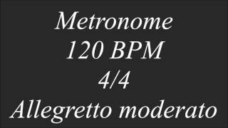 Metronome 120 BPM  44  Allegretto moderato [upl. by Paley]