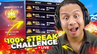 99 Booyah Streak Challenge in Top 1 Grandmaster Lobby ✌ freefire live tondegamer [upl. by Schweiker]