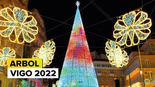 El ÁRBOL GIGANTE de Vigo 🎄 LUCES de NAVIDAD Vigo 2022 [upl. by Reynard]