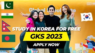 🇰🇷🇵🇰🇮🇳 GKS Scholarship 2023  STUDY IN KOREA FOR FREE  UrduHindi 😍 [upl. by Aili]