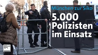 München Polizisten im Einsatz bei der Sicherheitskonferenz  Abendschau  BR24 [upl. by Enneiluj]