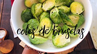 Coles de Bruselas Rostizadas  Brussels Sprouts  Fuego en La Cocina [upl. by Lamiv]