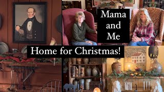 Christmas Home Tours of Mama amp Me  PrimitiveColonial amp Early Antiques [upl. by Enutrof]