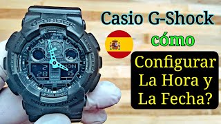 Casio GShock 5081 Cómo Configurar La Hora y La Fecha En Español Analógico y Digital [upl. by Ettesus]