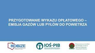 GENEROWANIE WYKAZU OPŁATOWEGO W SYSTEMIE KRAJOWEJ BAZY [upl. by Eteragram]