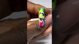 31 Days Of Halloween Nailart  Day 10 Beetlejuice 🪲 [upl. by Inele]