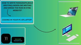 HOW TO WRITE PARAGRAPHBOLD WRITINGUNDERLINE WRITING AND BREAK THE ROW IN HTML WEBSITEHTML CODING [upl. by Nimzaj]