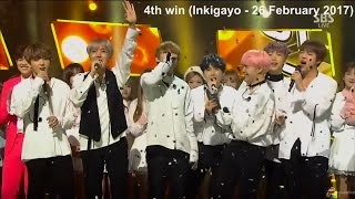 BTS 방탄소년단 Spring Day 봄날 4 SHOW WINS COMPILATION [upl. by Dranal]