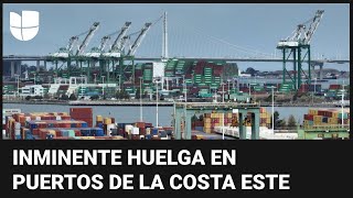 Puertos del este de EEUU amenazan con irse a huelga piden mejores salarios y condiciones laborales [upl. by Malchy]