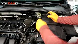 20122019 Ford Focus  How to Check and Add Brake Fluid [upl. by Ilarrold]