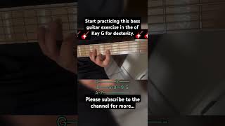 Bass guitar exercise for dexterity bassfingering music Basstutorial [upl. by Annekim]