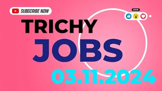 💥 Trichy job vacancy today tamil  Trichy jobs today  Today jobs in Trichy  Trichy job vacancy [upl. by Lance]