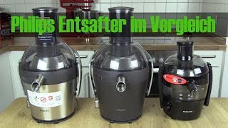 Vergleich Philips Entsafter HR1871 HR1869 und HR1832 HR1833 [upl. by Bittencourt576]