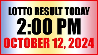 Lotto Result Today 2pm October 12 2024 Swertres Ez2 Pcso [upl. by Reyna]