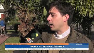 Rodrigo Badano  Roma es el nuevo destino del sacerdote que actualmente reside en Crespo [upl. by Adilem607]