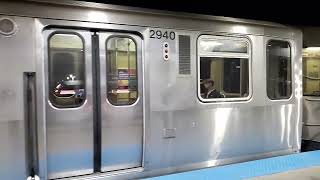 CTA Brown Line L Train Pulling In To The Belmont Stop In Chicago [upl. by Anitnerolf]