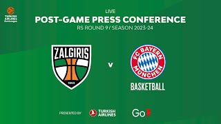 Žalgiris  Bayern Munich  Press Conference  EuroLeague 202324 Round 9 [upl. by Anawat]