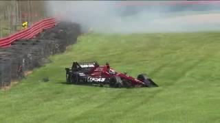 Aleshin Practice Crash  IndyCar  Mid Ohio 2017 [upl. by Gromme]