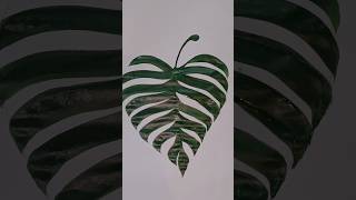 Leaf Painting 🌿 ll shorts craft ytshorts viralshort painting leaf art [upl. by Beuthel]