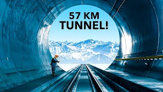 Europes 57km Mountain Tunnel Craziest Project Ever [upl. by Horner894]