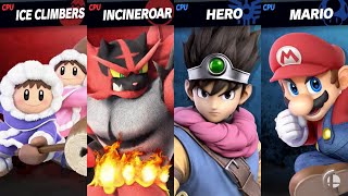 Super Smash Bros Ultimate  Ice Climbers amp Incineroar vs Hero Erdrick amp Mario 4 [upl. by Onidranreb]