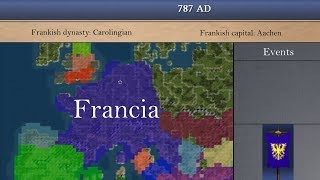 History of the Franks in Civilization IV Every Year [upl. by Ahsikram]