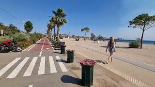 Athens Riviera Glyfada Greece Beach Walk 2024  4K HDR 60fps [upl. by Laynad]