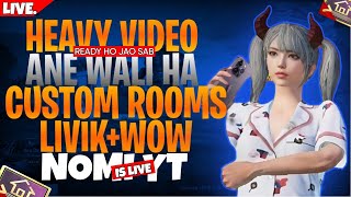 🔴Heavy Video Ane Wali Ha Ready Ho Jao Sab😱Pubg Mobile Custom Rooms Wow  Nomi Is Live [upl. by Aidaas]