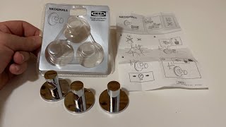 IKEA SKOGHALL Haken selbstklebend verchromt  Artikelnummer 30207075 [upl. by Ronaele208]