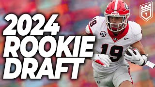 UPDATED 2024 Dynasty Rookie Mock Draft NEW RISERS  Dynasty Fantasy Football 2024 [upl. by Nickelsen]