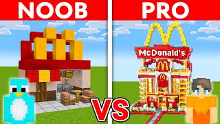 NOOB vs PRO MODERN MCDONALDS HOUSE BUILD CHALLENGE in Minecraft [upl. by Squier]