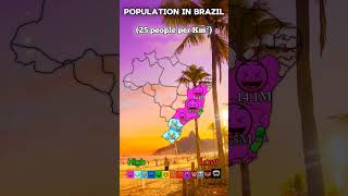 Population in Brazil 🇧🇷 Part1 geography explore foryou shorts [upl. by Nylauqcaj]