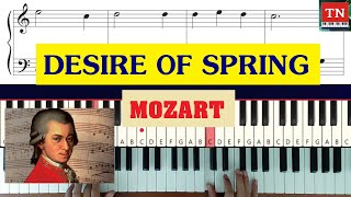 Mozart  Desire of Spring  piano tutorial mozart pianotutorial [upl. by Mafalda]