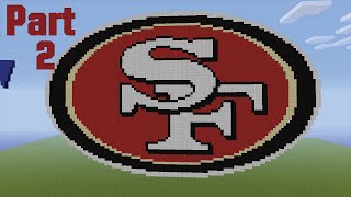 Minecraft How to Make the San Francisco 49ers  Lets Build Logos  Part 2 Tutorial [upl. by Hennessey]