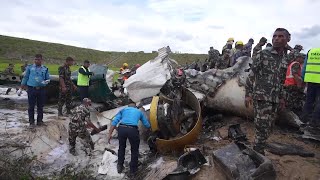 Plane crashes in Nepal with 18 dead pilot sole survivor  AFP [upl. by Leighton]