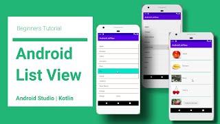 How to Make ListView  Kotlin  Android Studio [upl. by Wrennie]