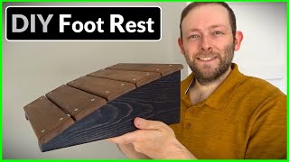 How To Make a Curved Ergonomic Foot Rest  for Under your Desk Scrap Wood Project [upl. by Boru]