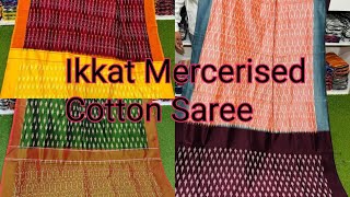 Ikkat Mercerised Cotton Handloom Saree ₹1850 ikkat ikkatcotton  ikkathandloom [upl. by Livi953]