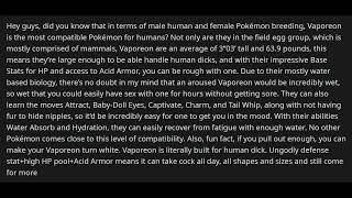 The Vaporeon AI copypasta is great Vaporeon Is Breedable [upl. by Swithin]